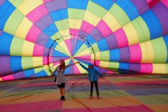 in the hot air balloon