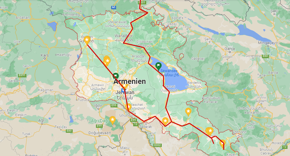 map armenia
